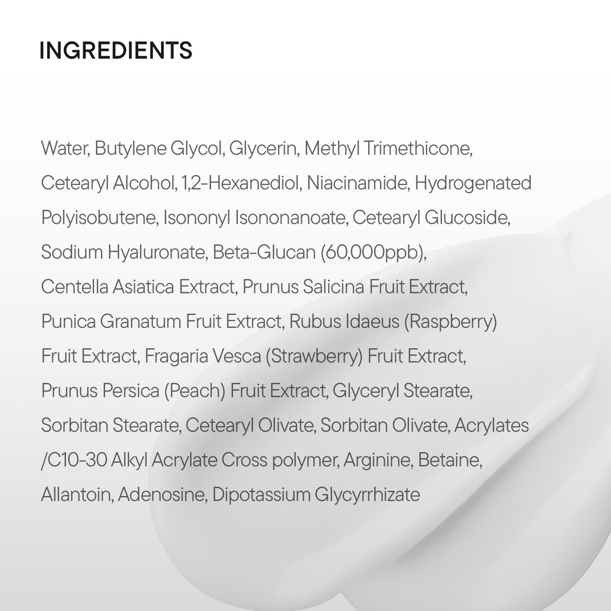 IUNIK Beta-Glucan Daily Moisture Cream back view