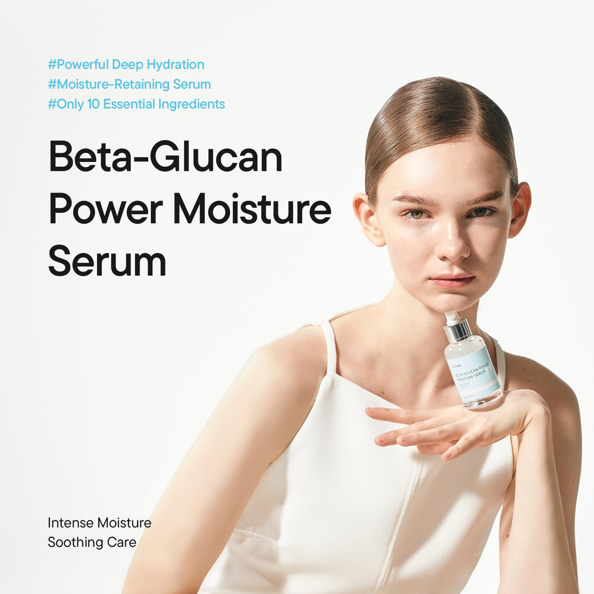 IUNIK Beta-Glucan Power Moisture Serum bottle close-up