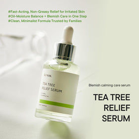 IUNIK Tea Tree Relief Serum bottle side view