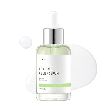 IUNIK Tea Tree Relief Serum front view with label