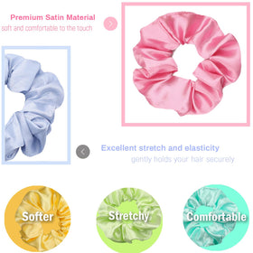 IVARYSS Satin Cute Scrunchies close-up showing silky texture