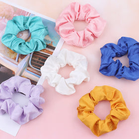 IVARYSS Satin Cute Scrunchies in a hair updo
