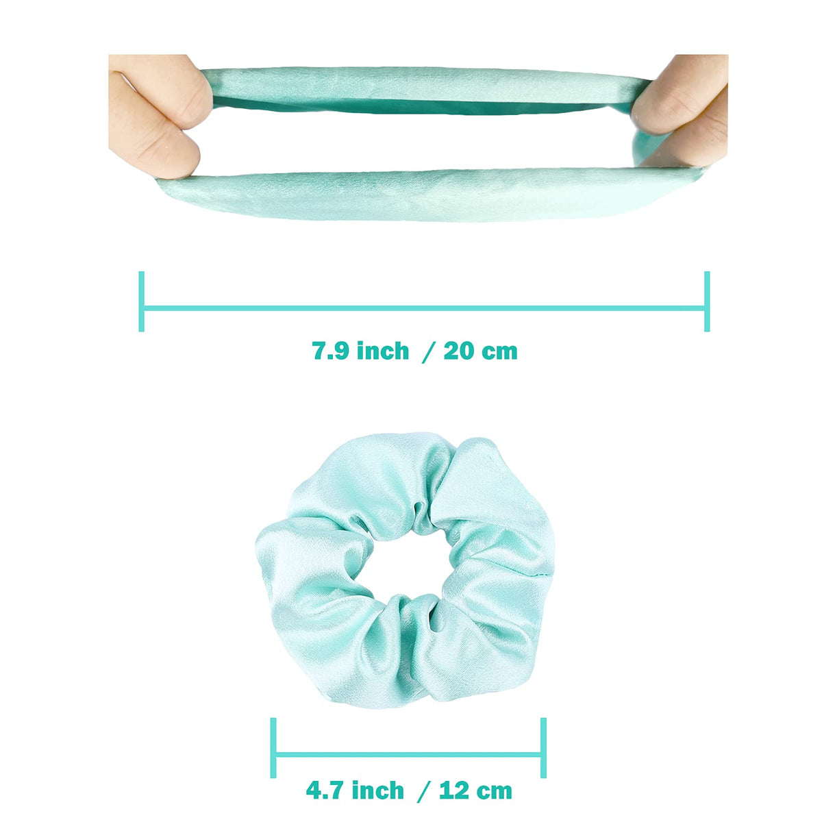 IVARYSS Satin Cute Scrunchies showing various vibrant colours