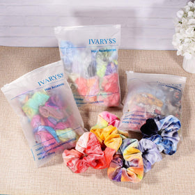 IVARYSS Tie Dye Velvet Scrunchies packaging view
