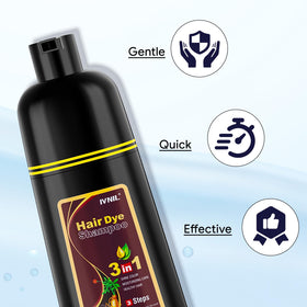 Ivnil Dark Brown Hair Dye Shampoo packaging details