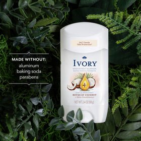 Ivory Gentle Deodorant Coconut Scent back view