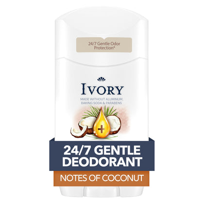 Ivory Gentle Deodorant Coconut Scent front view