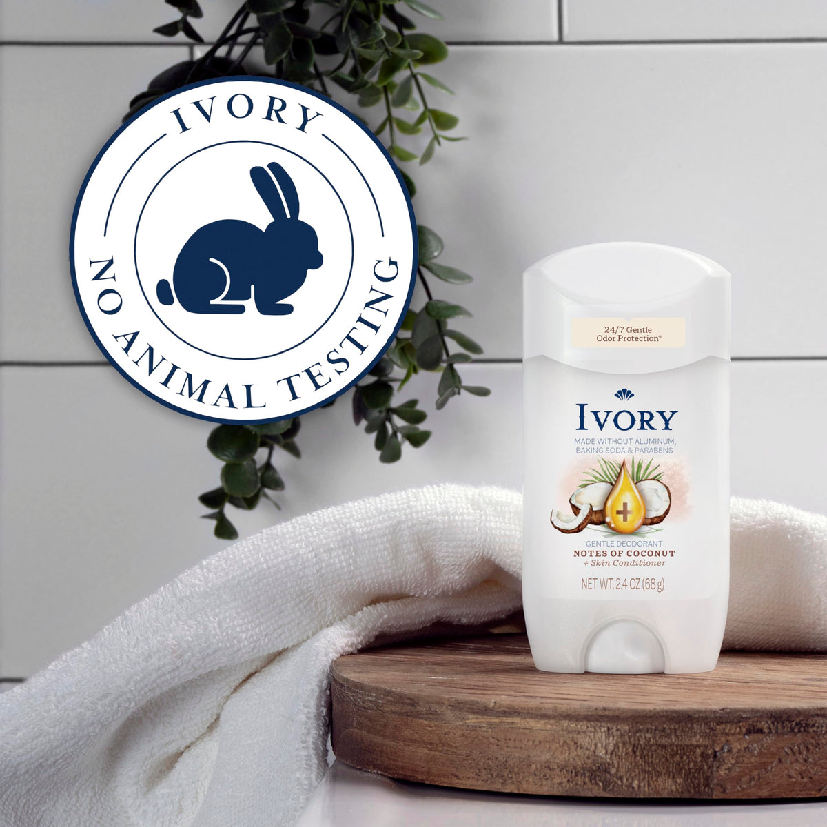 Ivory Gentle Deodorant Coconut Scent packaging