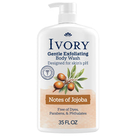 Ivory Gentle Exfoliating Body Wash 35 oz front view