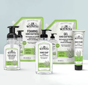 J.R. Watkins Aloe & Green Tea hand soap close-up
