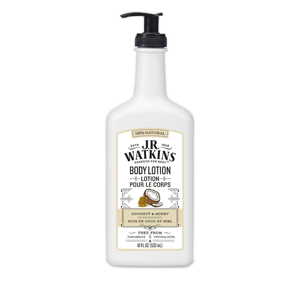 J.R. Watkins Daily Moisturizing Lotion Coconut Milk & Honey front view