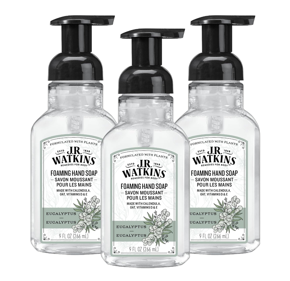 J.R. Watkins Eucalyptus Foam Hand Soap front view