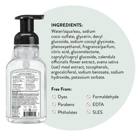 J.R. Watkins Eucalyptus Foam Hand Soap showing ingredient list