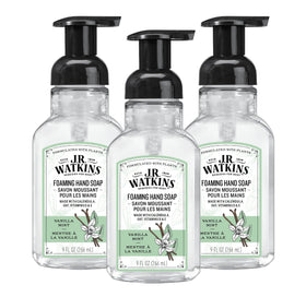 J.R. Watkins Foam Hand Soap 3 Pack Vanilla Mint front view
