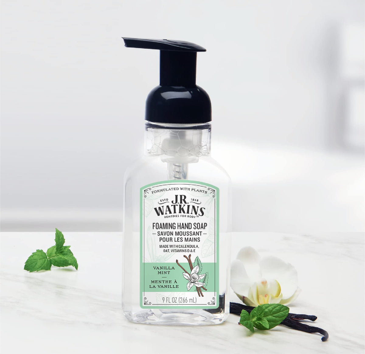 J.R. Watkins Foam Hand Soap 3 Pack Vanilla Mint packaging