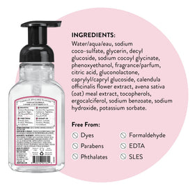 J.R. Watkins Foam Hand Soap Cherry Blossom ingredients list