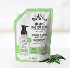 J.R. Watkins Foam Hand Soap close-up of pump dispenser