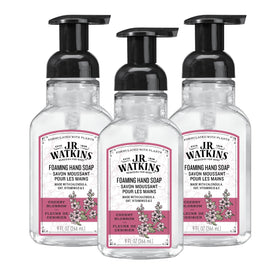 J.R. Watkins Foam Hand Soap Dispenser 3 Pack Cherry Blossom front view