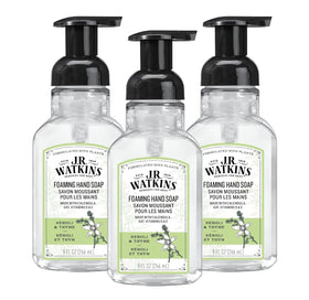J.R. Watkins Foam Hand Soap Dispenser 3 Pack, Neroli & Thyme 9 fl oz front view
