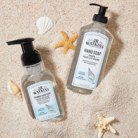 J.R. Watkins Foam Hand Soap Ocean Breeze in use