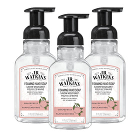J.R. Watkins Foaming Hand Soap Dispenser 3 Pack Grapefruit front view