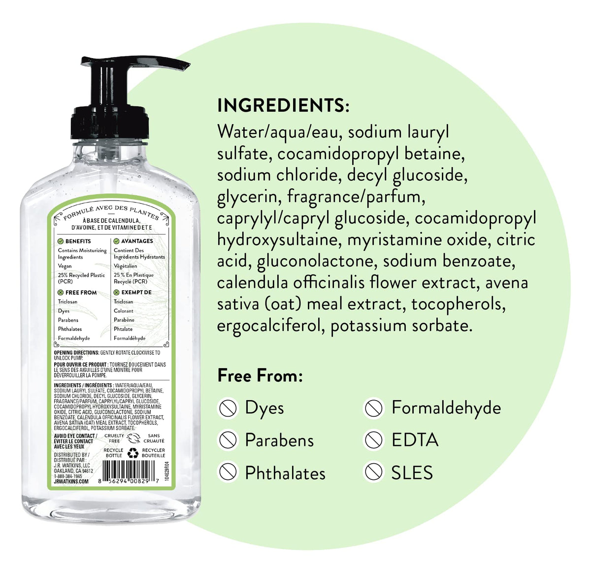 J.R. Watkins Gel Hand Soap 3 Pack in kitchen setting