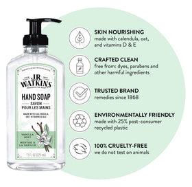 J.R. Watkins Gel Hand Soap 3 Pack Vanilla Mint packaging