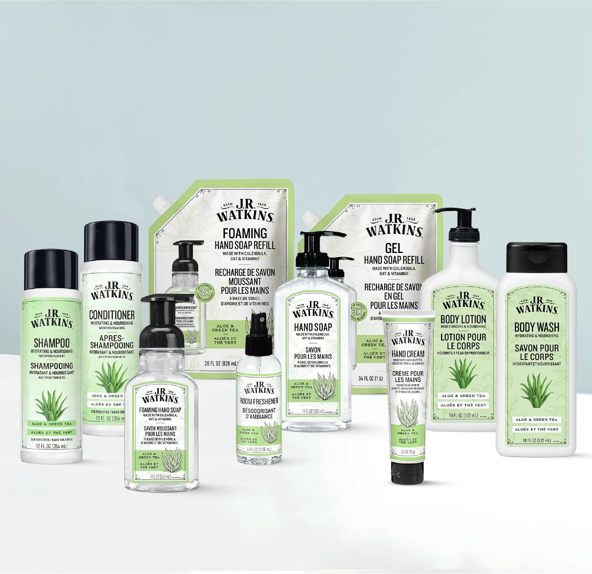 J.R. Watkins Gel Hand Soap in bathroom setting