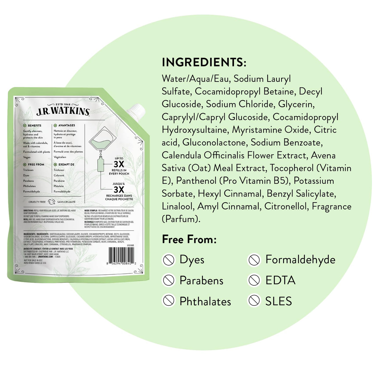 J.R. Watkins Gel Hand Soap with shea butter hand cream