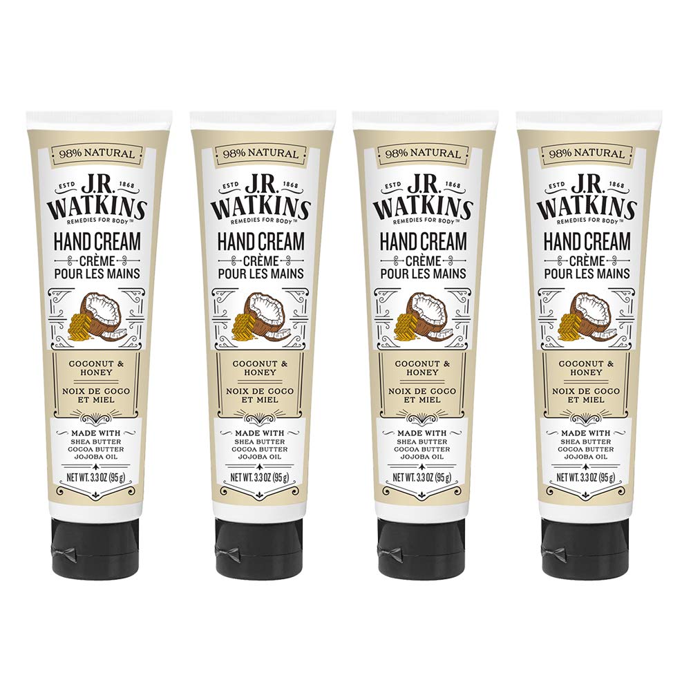 J.R. Watkins Hand Cream Coconut 3.3 oz front view