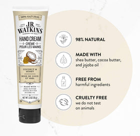 J.R. Watkins Hand Cream Coconut packaging