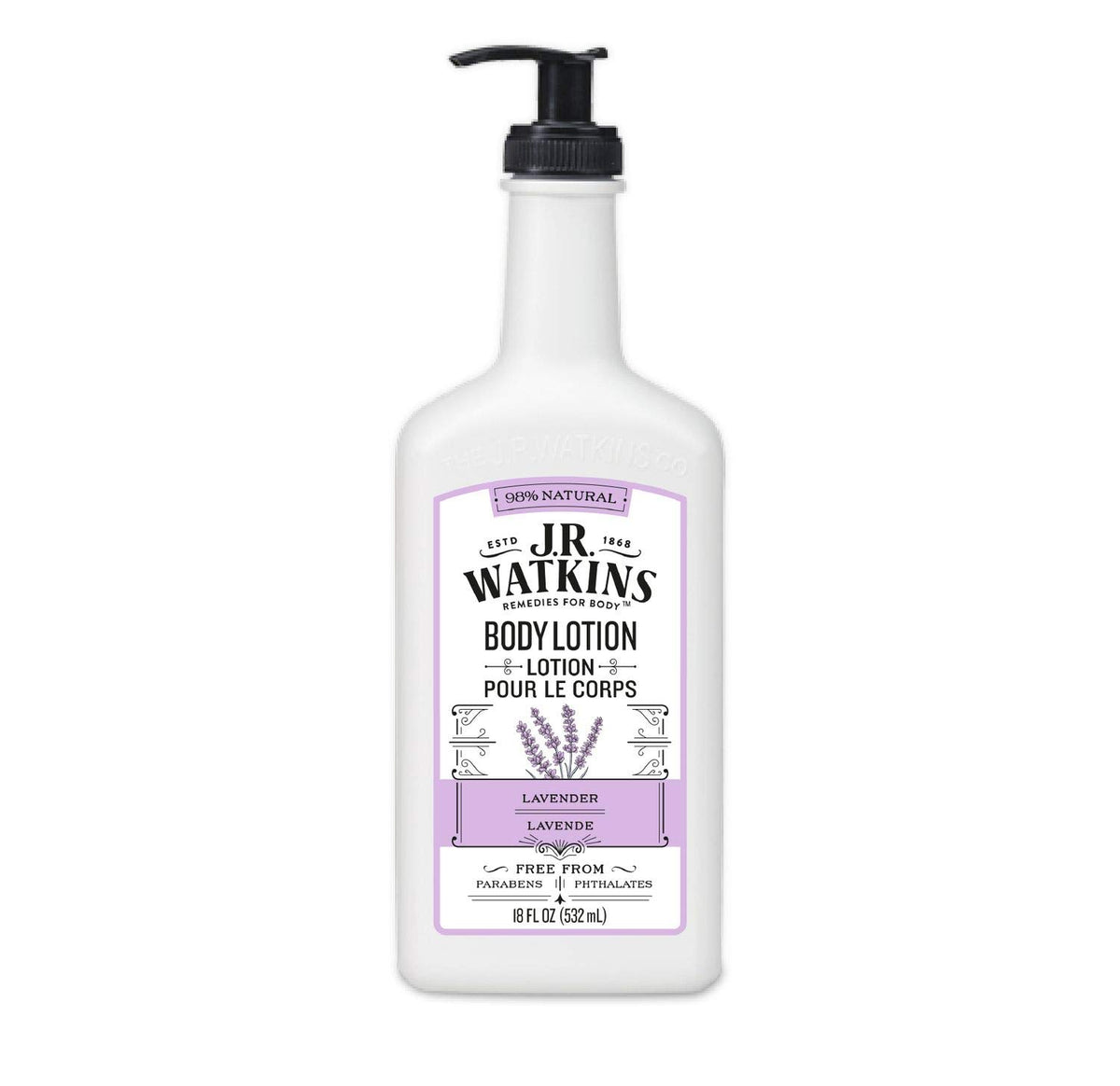 J.R. Watkins Lavender Moisturizing Body Lotion front view