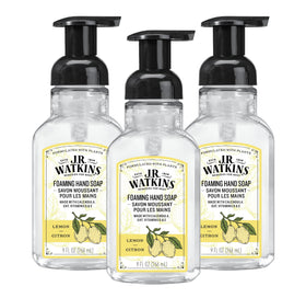 J.R. Watkins Moisturizing Foam Hand Soap 3 Pack Lemon front view