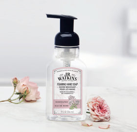 J.R. Watkins Moisturizing Foam Hand Soap dispenser close-up