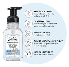 J.R. Watkins Moisturizing Foam Hand Soap Dispenser side view