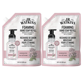 J.R. Watkins Moisturizing Foam Hand Soap Refill 2 Pack in Rosewater, front view