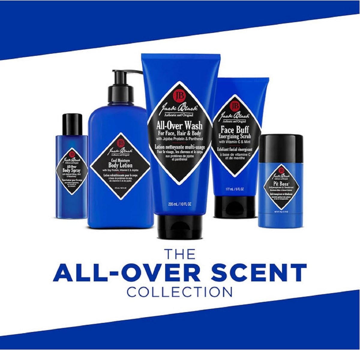 Jack Black All Over Wash 3 Fl Oz side view highlighting packaging