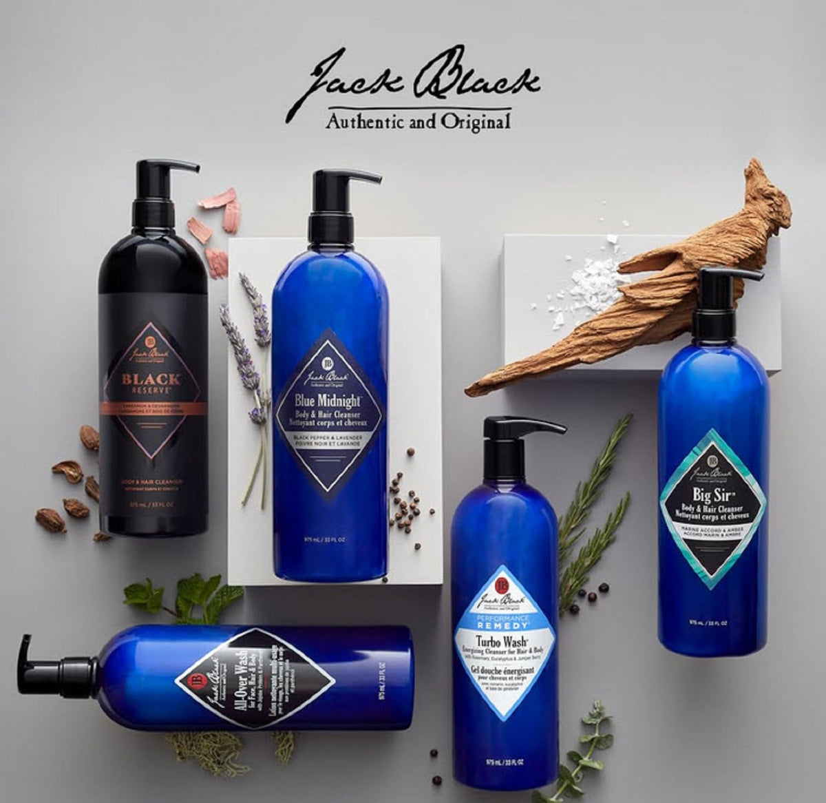 Jack Black All Over Wash 3 Fl Oz with fresh citrus background