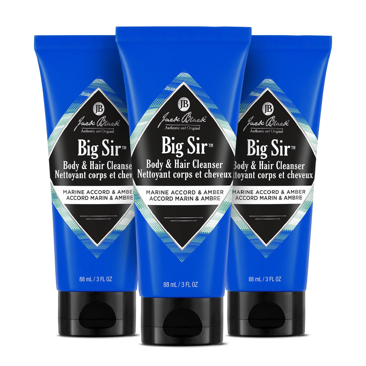 Jack Black Big Sir Body & Hair Cleanser 3 Fl Oz front view