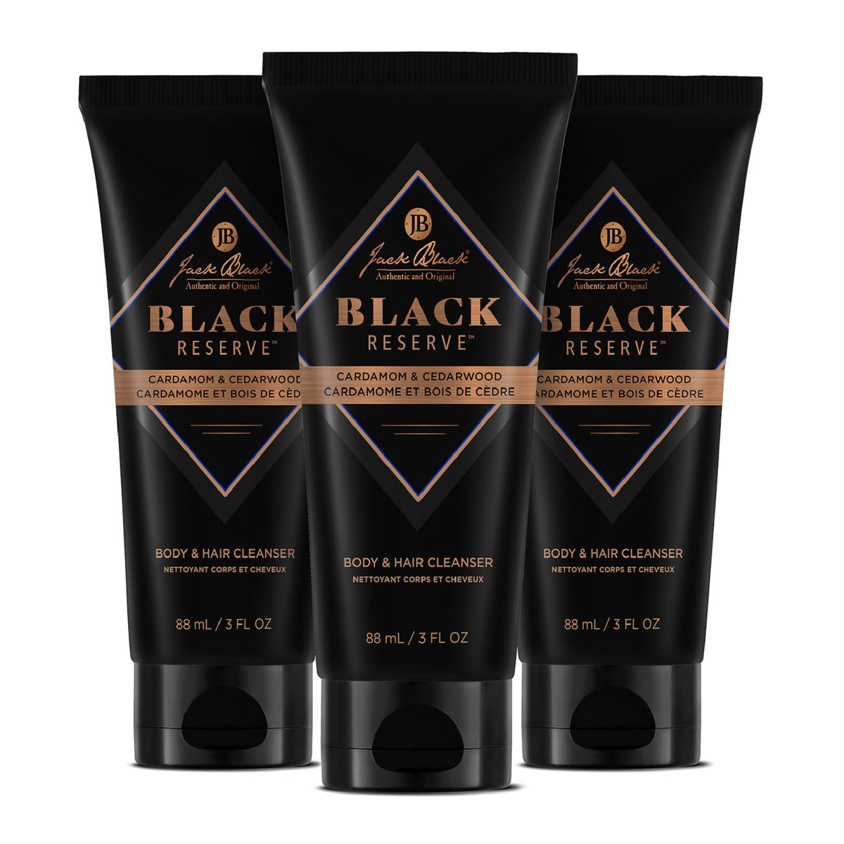Jack Black Black Reserve Body & Hair Cleanser 3 Fl Oz front view