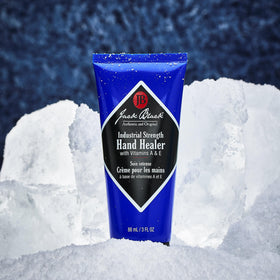 Jack Black Industrial Strength Hand Healer applied on hands, showcasing texture