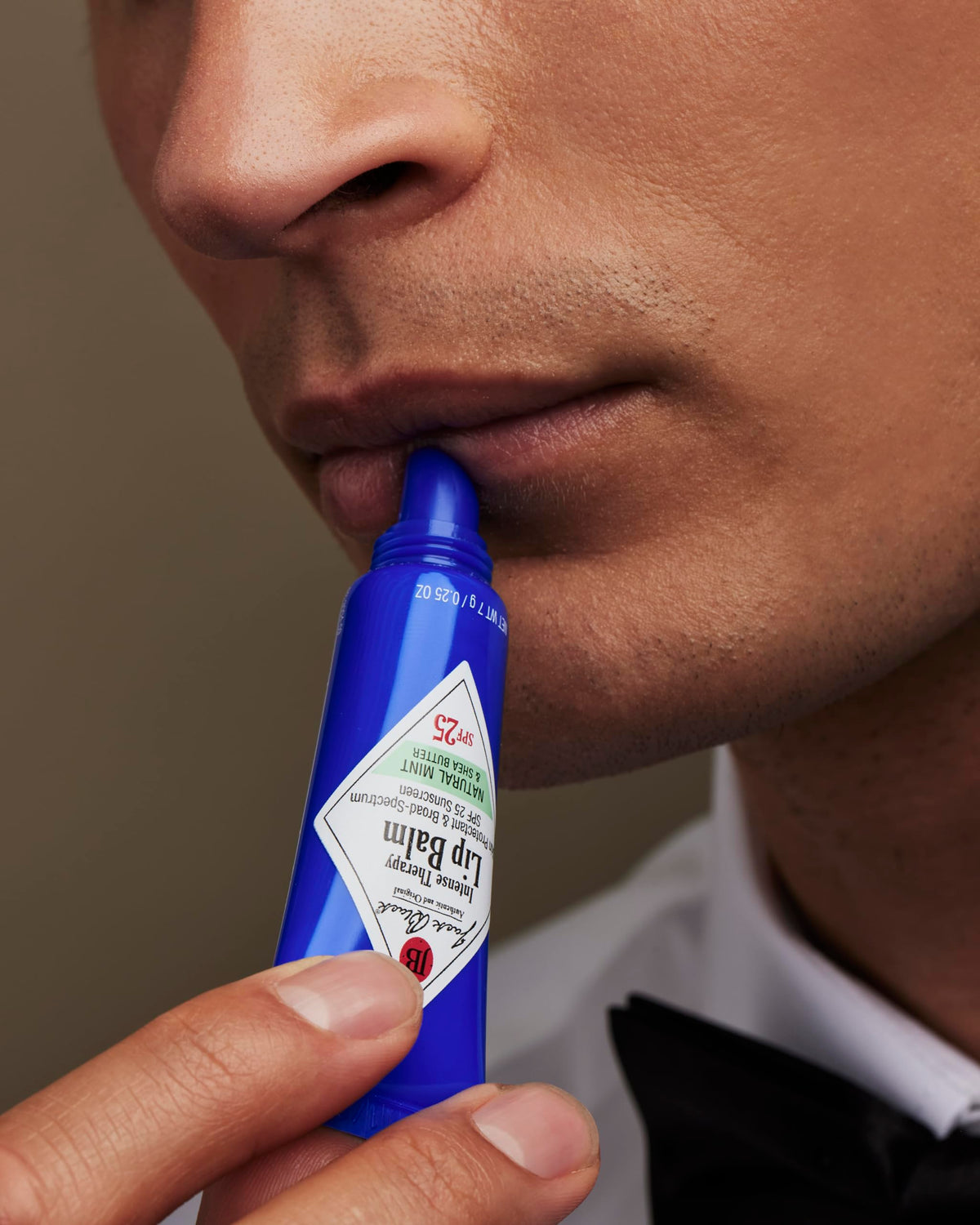 Jack Black Intense Therapy Lip Balm Grapefruit/Ginger texture close-up