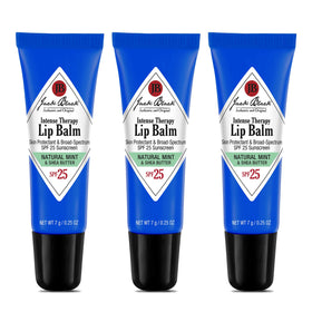 Jack Black Intense Therapy Lip Balm pack of 3 with mint and shea butter