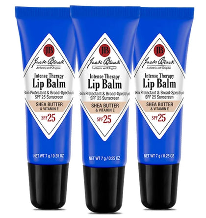 Jack Black Intense Therapy Lip Balm pack of 3 with SPF 25