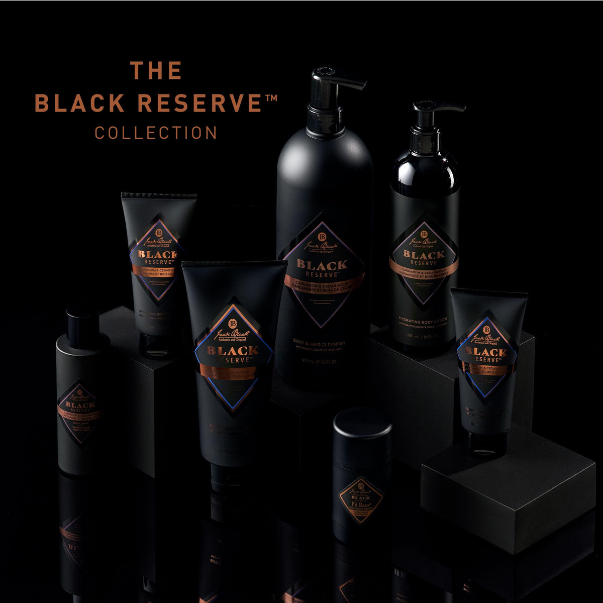Jack Black Pit Boss Antiperspirant with other grooming products