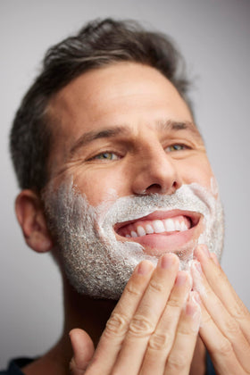 Jack Black shave essentials set with all three products displayed