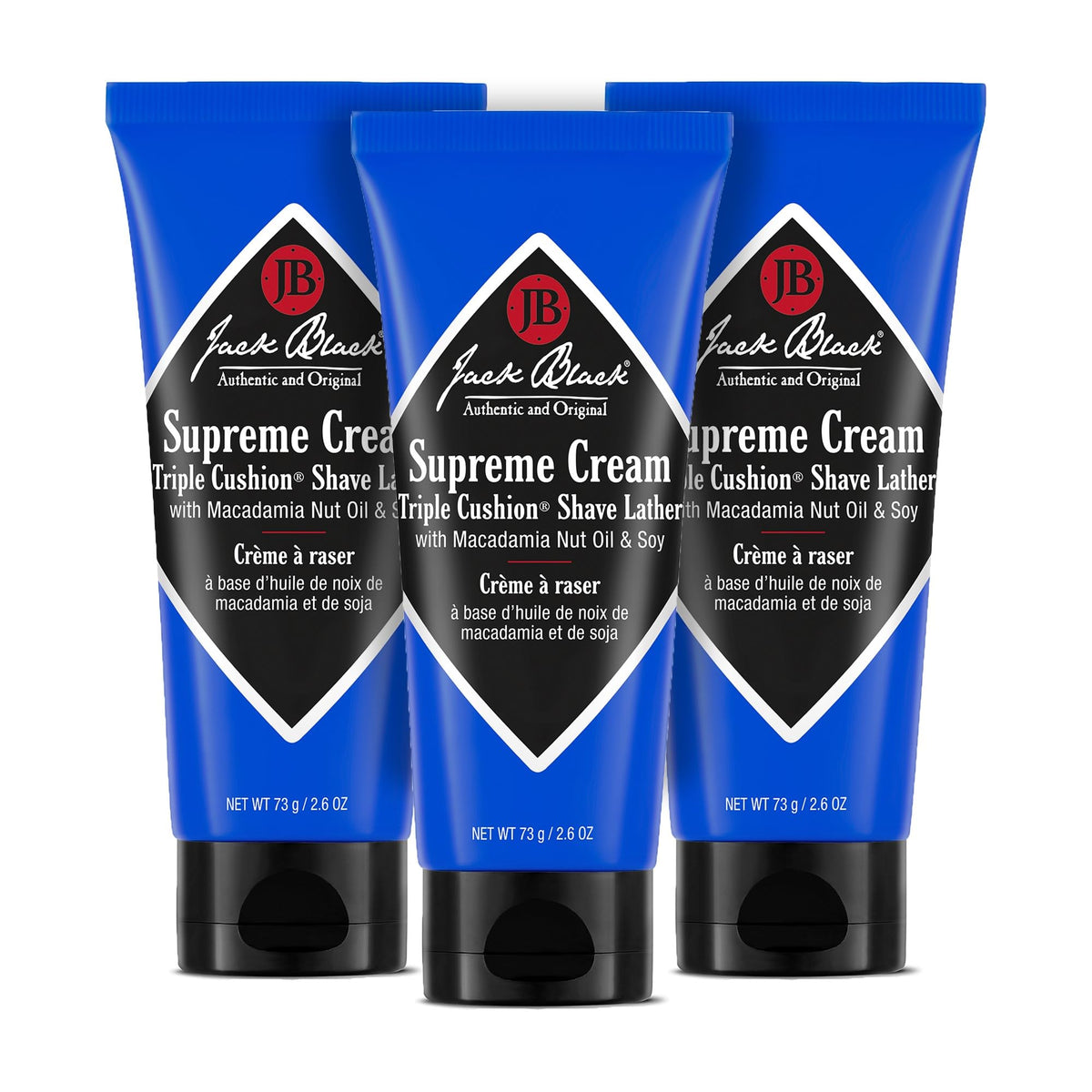 Jack Black Triple Cushion Shave Lather 3-Pack front view