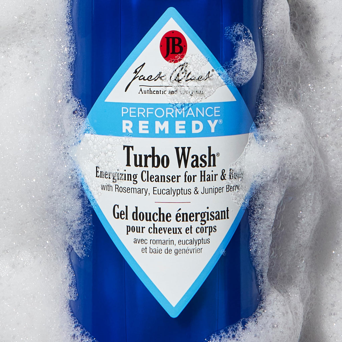 Jack Black Turbo Wash 33 Fl Oz with eucalyptus leaves