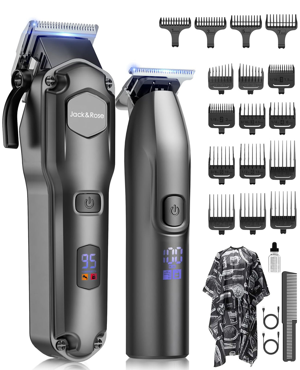 Jack & Rose Hair Clippers and Trimmers Set front view