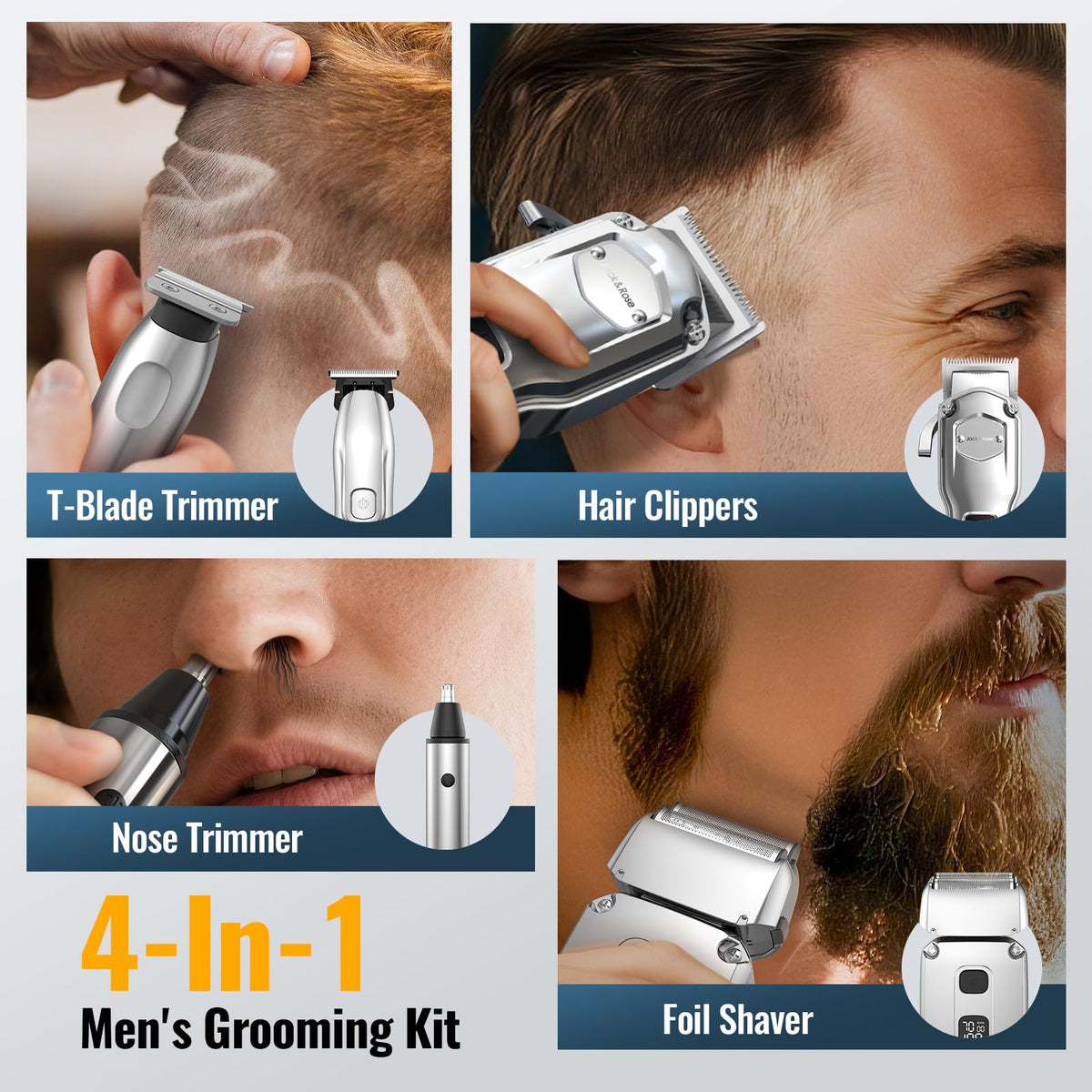 Jack & Rose nose hair trimmer showing double-sided blade